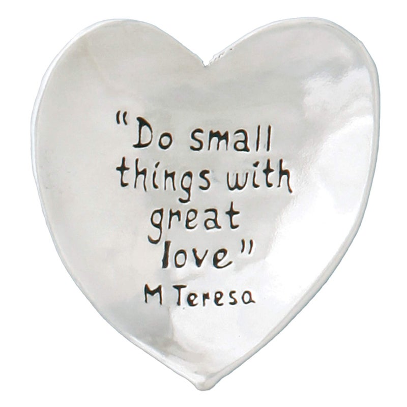 Basic Spirit Do Small Things Pewter Trinket Dish Ring Bowl Gift Box - Image 1